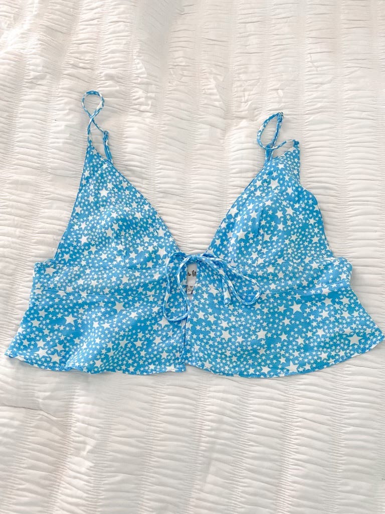 lila tie tank top