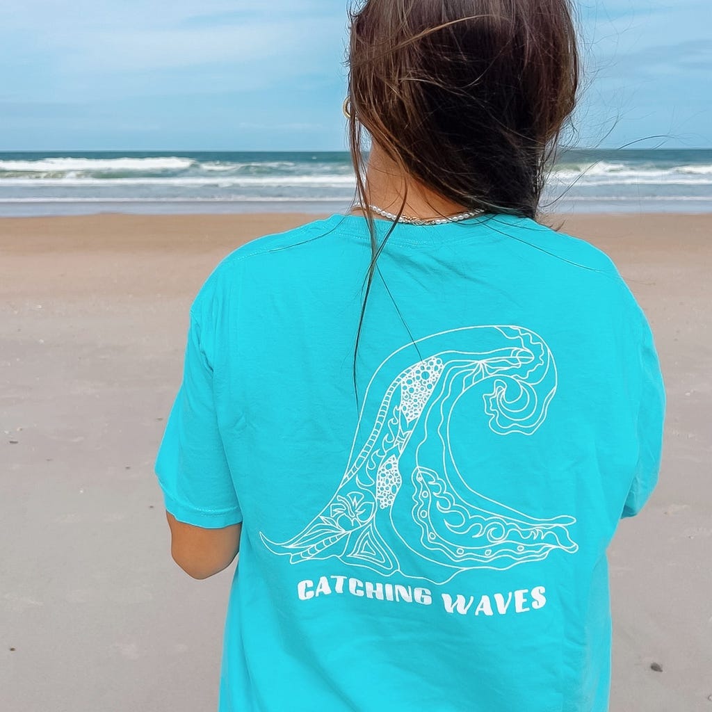 catching waves tee